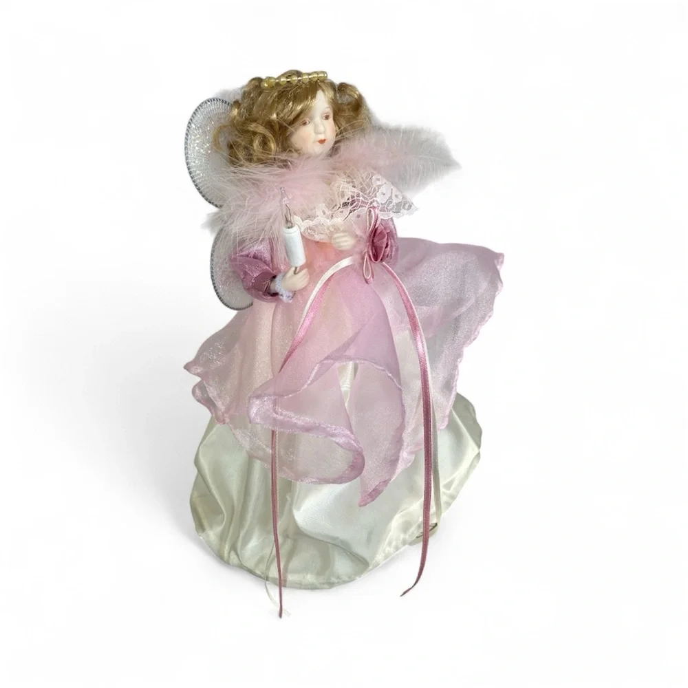 Vintage Holiday Tradition Lighted Fairy Angel Christmas Treetop Tree Topper 11”